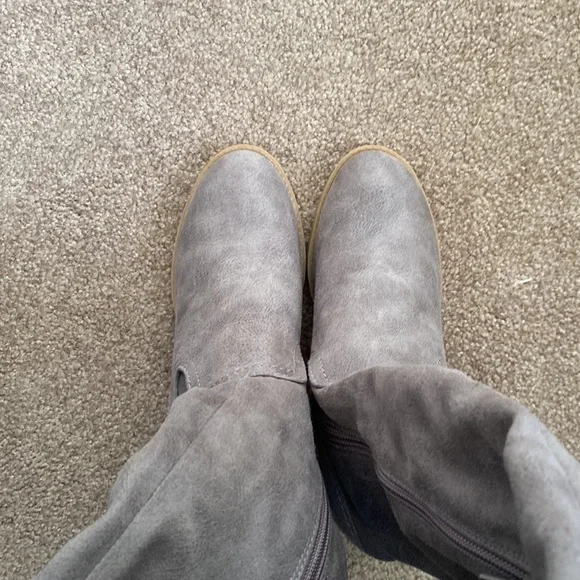 Fergalicous by Fergie - Dina Distressed Boots in Dove Grey - Picture 6 of 6